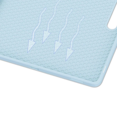 Etui z klapką Bizon Case Tab Lizard do Galaxy Tab S10 FE Plus, błękitne