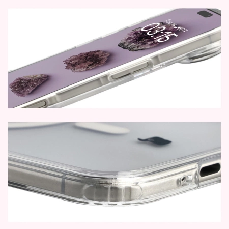 Etui z pierścieniem magnetycznym Bizon Case CrystalO do iPhone Air, przezroczyste