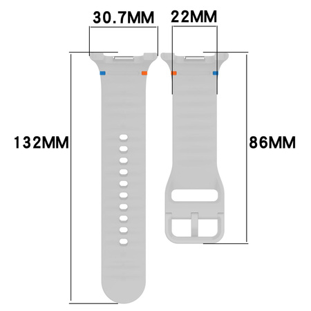 Silikonowy pasek Bizon Strap Watch Silicone do Galaxy Watch Ultra 47 mm, żółty