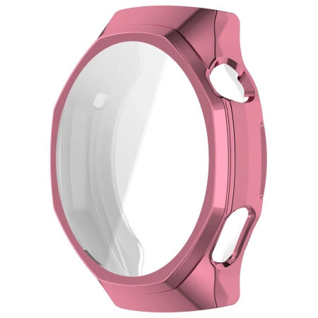 Etui z osłoną ekranu Bizon Case Watch Felipe do Huawei Watch GT6 Pro 46 mm, różowe