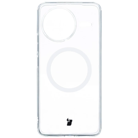 Etui z pierścieniem magnetycznym Bizon Case CrystalO do Xiaomi POCO F7 Ultra, przezroczyste