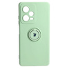 Etui Bizon Case Silicone Ring Sq do Xiaomi Redmi Note 12 Pro Plus 5G, jasnozielone