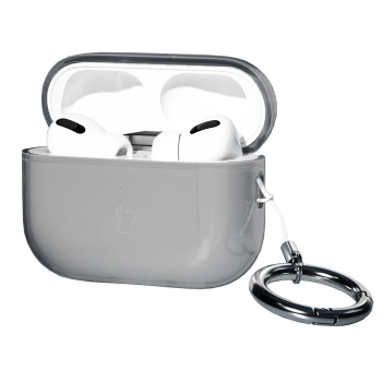 Elastyczne etui z karabińczykiem Bizon Case Headphone Clear do Samsung Galaxy Buds 3/3 Pro przeźroczyste