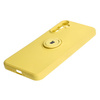 Etui Bizon Case Silicone Ring Sq do Galaxy A34 5G, żółte