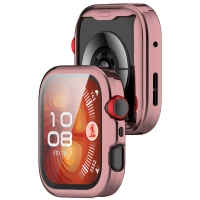 Etui z osłoną ekranu Bizon Case Watch Felipe do Huawei Watch Fit 4, różowe