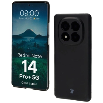 Etui Bizon Case Łupka do Xiaomi Redmi Note 14 Pro Plus 5G, czarne