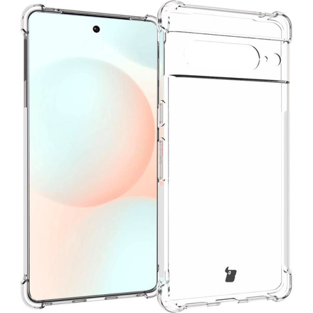 Etui + 2x folia Bizon Case Clear Pack do Google Pixel 7 Pro, przezroczyste
