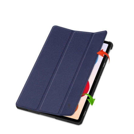 Etui z klapką Bizon Case Tab Croc do Xiaomi POCO Pad M1 / Redmi Pad 2 Pro, granatowe