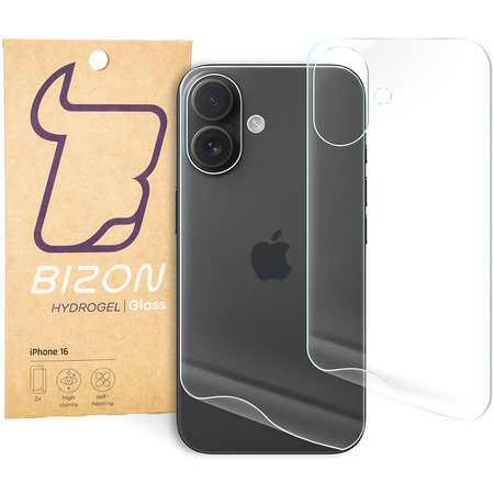 Folia hydrożelowa na tył Bizon Glass Hydrogel Back Duo do iPhone 16, 2 sztuki