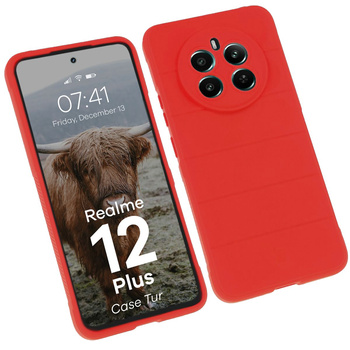 Pancerne etui Bizon Case Tur do Realme 12+, czerwone