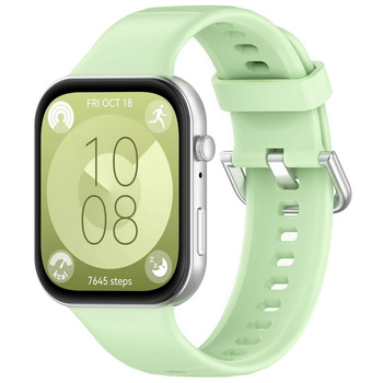 Pasek Bizon Strap Watch Silicone Pro SR do Huawei Watch Fit 4 / 4 Pro / 3, jasnozielony