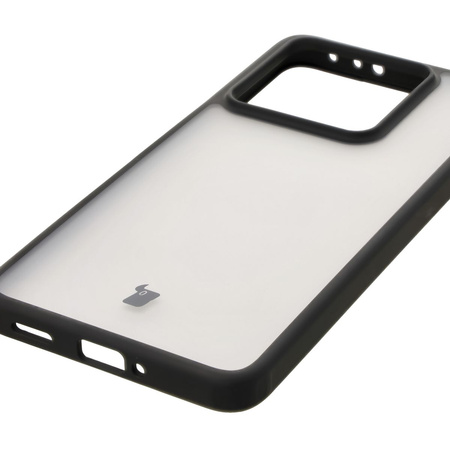 Etui Bizon Case Angelo do Xiaomi 14T, przydymione z czarną ramką