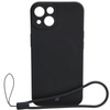 Etui silikonowe z pierścieniem magnetycznym Bizon Case Silicone Magnetic do iPhone 14, czarne