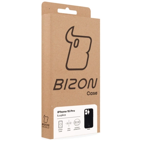 Etui Bizon Case Łupka do iPhone 15 Pro, czarne