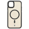 Etui z podstawką i pierścieniem magnetycznym Bizon Case Eclipse do iPhone 11, przydymione z czarną ramką