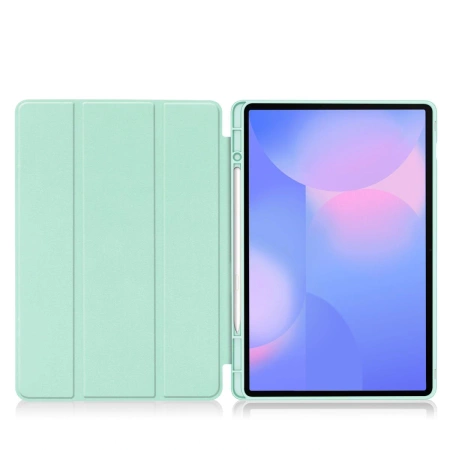 Etui z klapką Bizon Case Tab Lizard do Galaxy Tab S10 FE Plus, miętowe