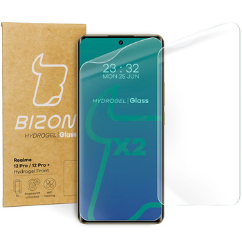 Folia hydrożelowa na ekran Bizon Glass Hydrogel Front Duo do Realme 12 Pro / 12 Pro+, 2 sztuki