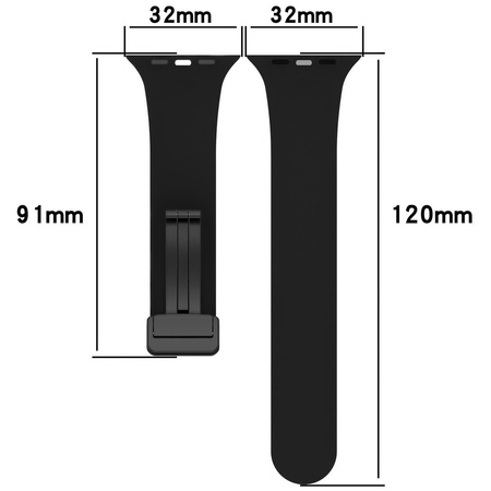 Silikonowy pasek Bizon Strap Watch Silicone do Apple Watch 38/40/41/42 mm, czarny