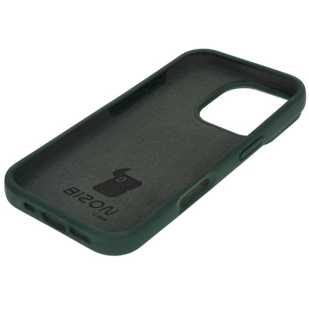 Silikonowe etui Bizon Soft Case do iPhone 16 Pro, ciemnozielone