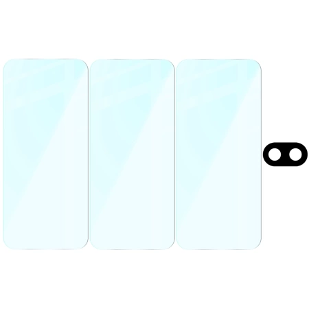3x Szkło hartowane + szybka na aparat Bizon Glass Clear 2 Pack do Pixel 9a