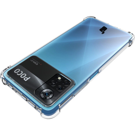 Etui + 2x szkło Bizon Case Clear Pack Xiaomi Poco X4 Pro 5G, przezroczyste