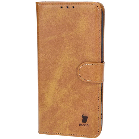 Etui z klapką Bizon Case Pocket do iPhone 16 Plus, brązowe
