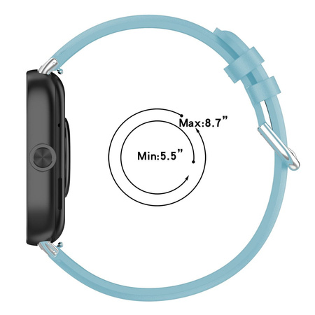 Pasek Bizon Strap Watch Casual do Redmi Watch 4 / Xiaomi Smart Band 9 Pro / 8 Pro, błękitny