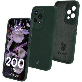 Silikonowe etui Bizon Soft Case do Honor 200 Lite, ciemnozielone