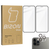 2x Szkło + szybka na aparat Bizon Edge Pack do iPhone 12 Pro