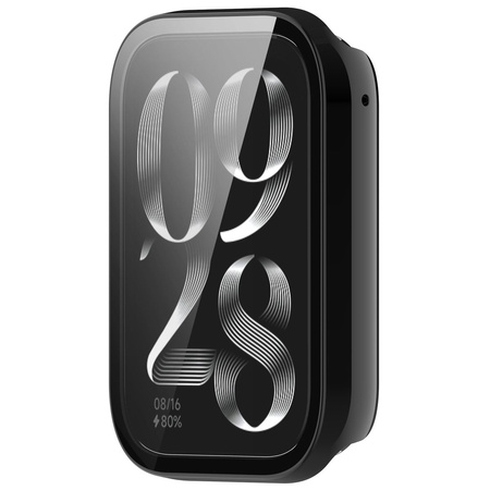Etui ze szkłem do zegarka Bizon Case Watch Adamo do Xiaomi Mi Smart Band 9 Pro, czarne