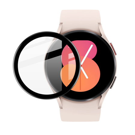 Szkło hybrydowe Bizon Glass Edge dla Galaxy Watch 5 / 6 40 mm, czarne