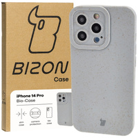 Ekologiczne etui Bizon Bio-Case do iPhone 14 Pro, szare