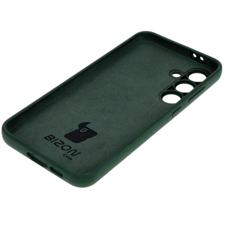 Silikonowe etui Bizon Soft Case do Galaxy S24 FE, ciemnozielone