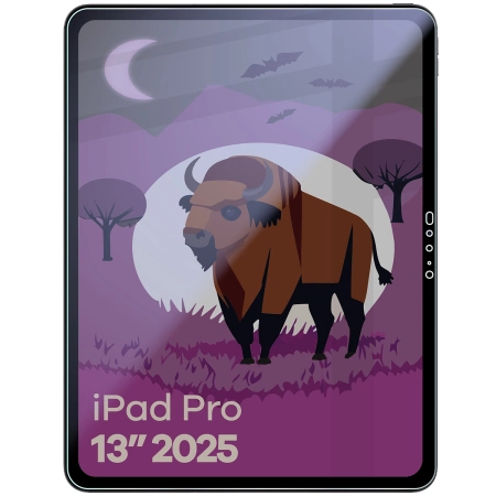 Prywatyzujące szkło hybrydowe Bizon Glass Tab Mule Shadow do iPad Pro 13" M5 2025, matowe