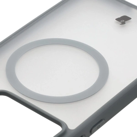 Etui z pierścieniem magnetycznym Bizon Case MatteO do Realme GT 7 / 7T, przydymione-szare