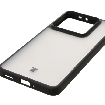 Etui Bizon Case Angelo do Xiaomi 14T Pro, przydymione z czarną ramką