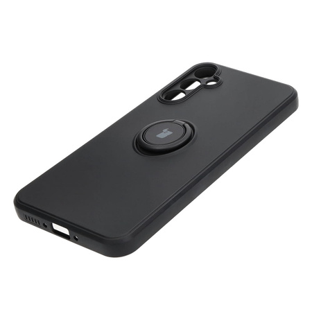 Etui Bizon Case Silicone Ring Sq do Samsung Galaxy A34 5G, czarne