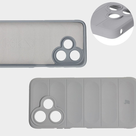 Pancerne etui Bizon Case Tur do Xiaomi Redmi 13 4G, jasnoszare