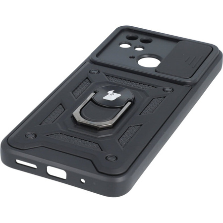 Etui Bizon Case CamShield Ring do Xiaomi Redmi 10C, czarne