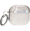 Elastyczne etui z karabińczykiem Bizon Case Headphone Clear do AirPods 4 przeźroczysto-czarne