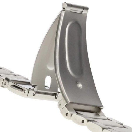 Pasek ze stali nierdzewnej Bizon Strap Watch Aura do Huawei Watch Fit 4 Pro/Fit 4/Fit 3, srebrny