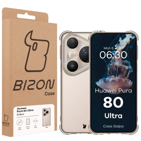 Elastyczne etui Bizon Case Salpa do Huawei Pura 80 Ultra, przezroczyste