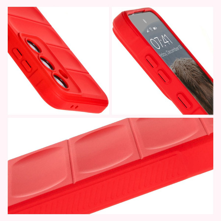 Pancerne etui Bizon Case Tur do Galaxy S24 FE, czerwone