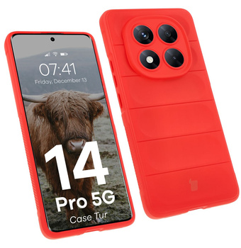 Pancerne etui Bizon Case Tur do Xiaomi Redmi Note 14 Pro 5G / Poco X7, czerwone
