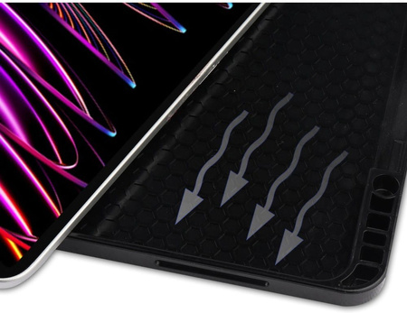 Etui Bizon Case Tab Lizard do iPad Pro 12.9 2022/2021/2020/2018, różowozłote