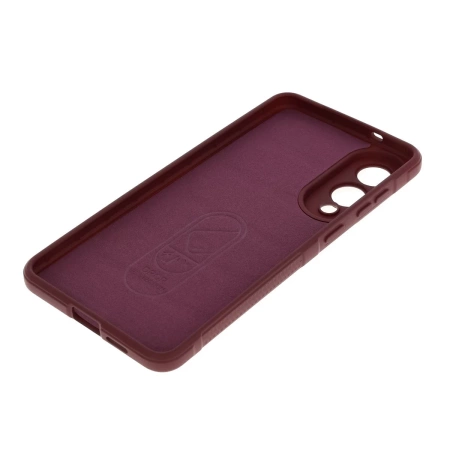 Pancerne etui Bizon Case Tur do Galaxy S25 Edge, burgundowe