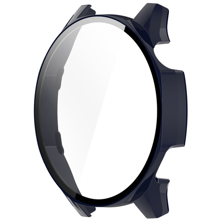 Etui ze szkłem do zegarka Bizon Case Watch Adamo do Huawei Watch GT 5 46 mm, niebieskie