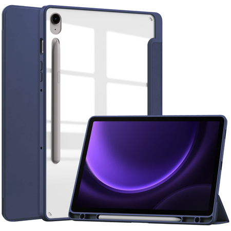 Etui Bizon Case Tab Clear Matt do Galaxy Tab S10 Lite / S10 FE / S9 / S9 FE, granatowe