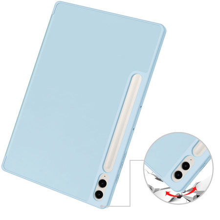 Etui Bizon Case Tab Lizard do Samsung Galaxy Tab S9 FE Plus, błękitne