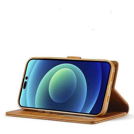 Etui Bizon Case Wallet do iPhone 14 Pro, jasnobrązowe